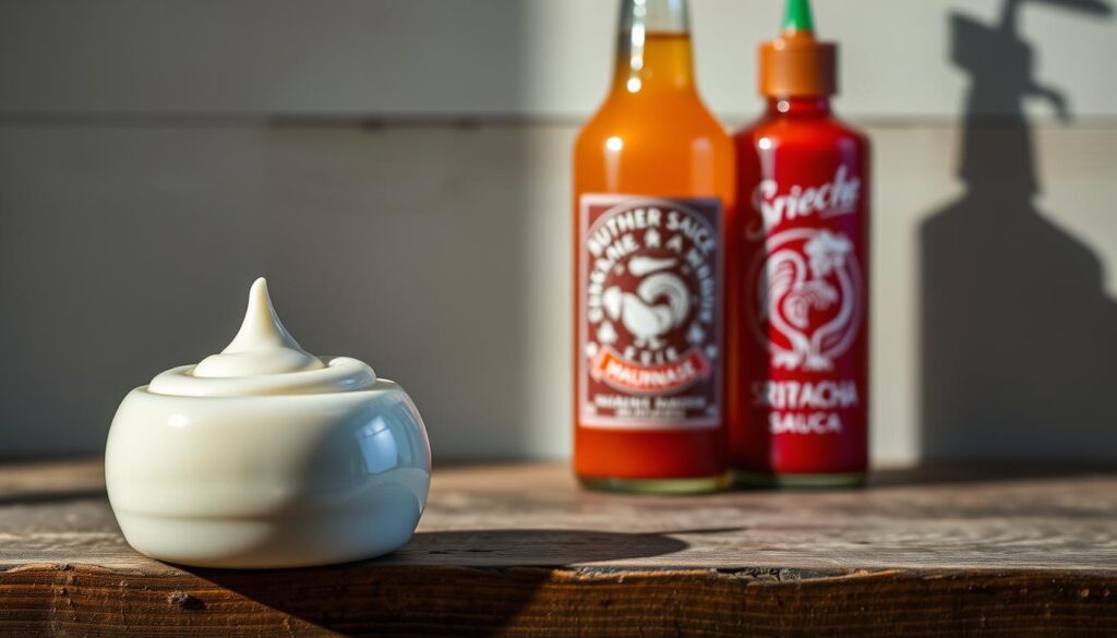 Mayonnaise, Sriracha, and Sweet Chili Sauce Mayonnaise, Sriracha, and Sweet Chili Sauce