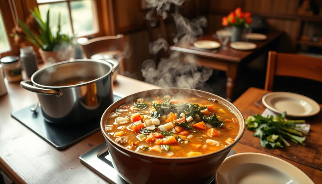 Southern-style soup preparation Southern-style soup preparation