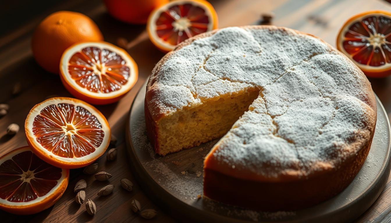 Blood Orange Cardamom Olive Oil Cake